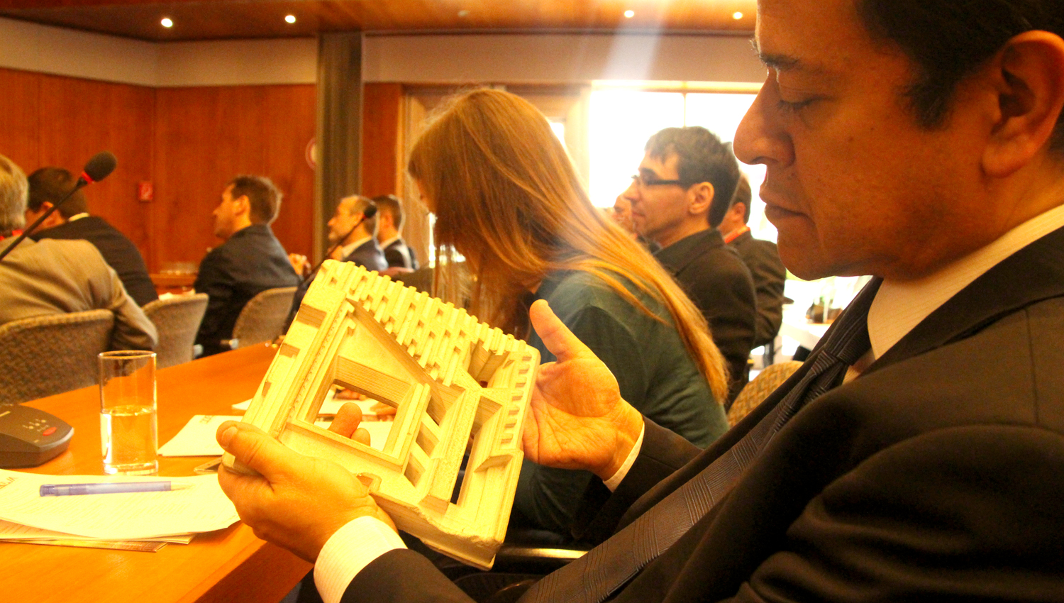 Ein Beton-Teil aus dem 3D-Drucker von Urban3D (Foto: CulturaLatina.at)