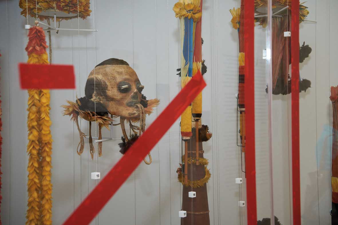 Der Saal „Ein österreichisches Mosaik Brasiliens“  wird bereits hergerichtet. (Foto: © KHM-Museumsverband).