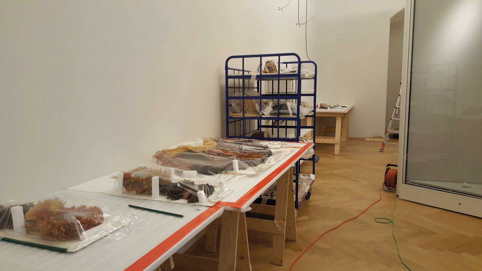 Ausstellungsstücke im Baustellenbereich. (Fotos: © KHM-Museumsverband).