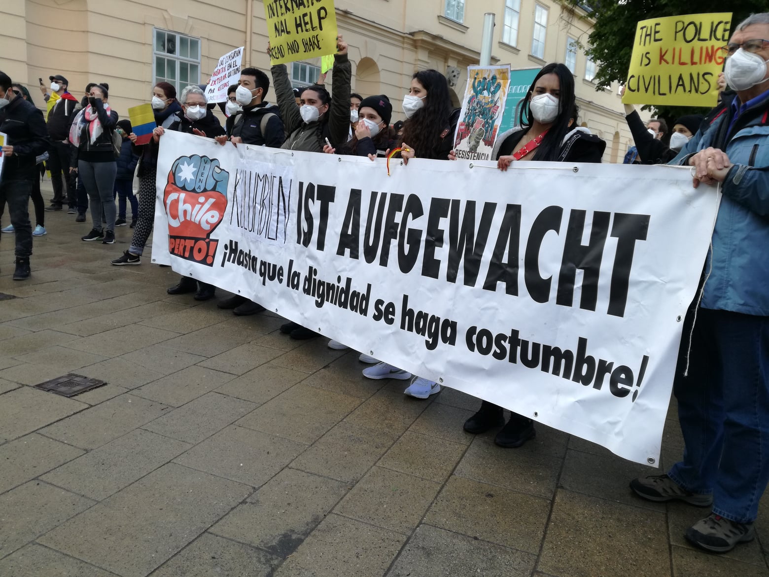 Kolumbien ist aufgewacht. ¡Hasta que la dignidad se haga costumbre!   / Colombia ha despertado. Bis Würde zur Gewohnheit wird! (Foto: Wolfgang Ratz)