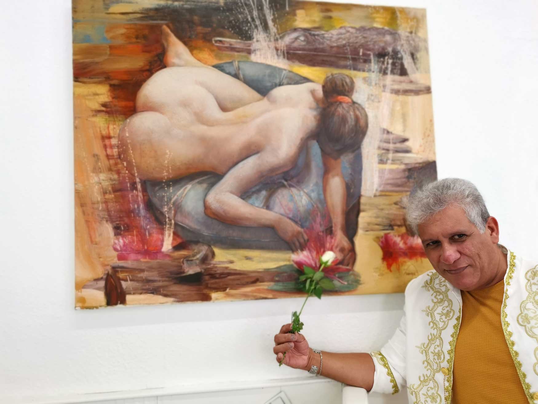 Pantoja explica que el arte es una fuente de información que refleja el tiempo en que vivimos y tiene un impacto tanto en el presente como en el futuro. Foto: CulturaLatina Pantoja explica que el arte es una fuente de información que refleja el tiempo en que vivimos y tiene un impacto tanto en el presente como en el futuro. Foto: CulturaLatina