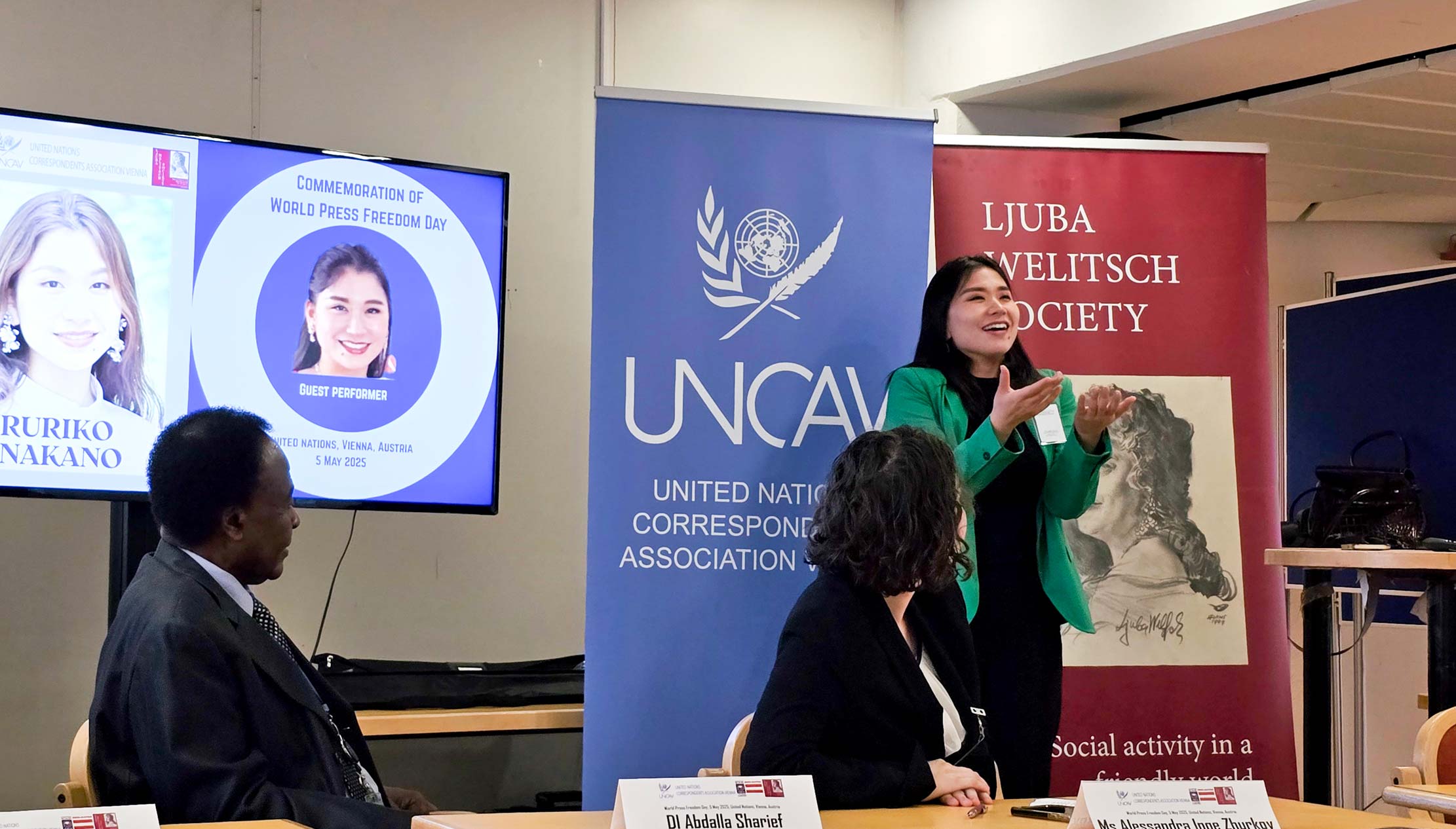 UNCAV feiert den Internationalen Tag der Pressefreiheit 2025 bei der UNO.