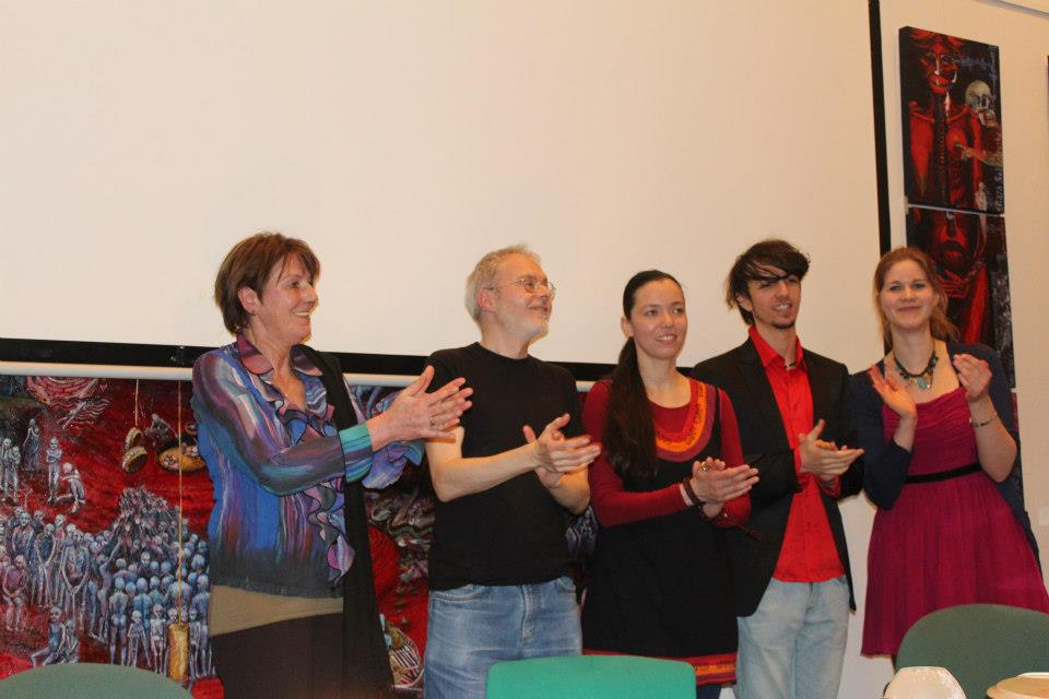 Gabriele Müller, Wolfgang Ratz, Melamar, David Josemaría, Sarah Steinböck en la NOCHE DE POETAS