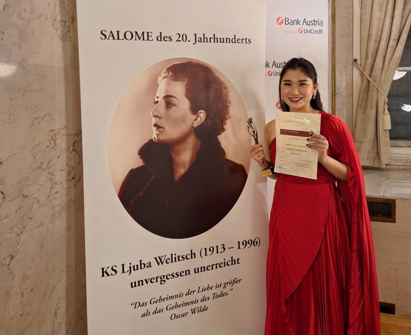 Ruriko Nakano, Gewinnerin des &quot;7. Internationalen Gesangswettbewerbs KS Ljuba Welitsch&quot;.