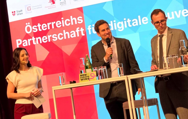 Staatssekretär Alexander Pröll im Gespräch mit Dirk Schrödter, Minister und Chef der Staatskanzlei des Landes Schleswig-Holstein