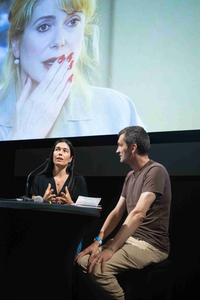 Eva Sangiorgi y Jurij Meden, curador en el Museo Austriaco del Cine de Viena y co-organizador de la retrospectiva del cineasta chileno Raúl Ruiz.