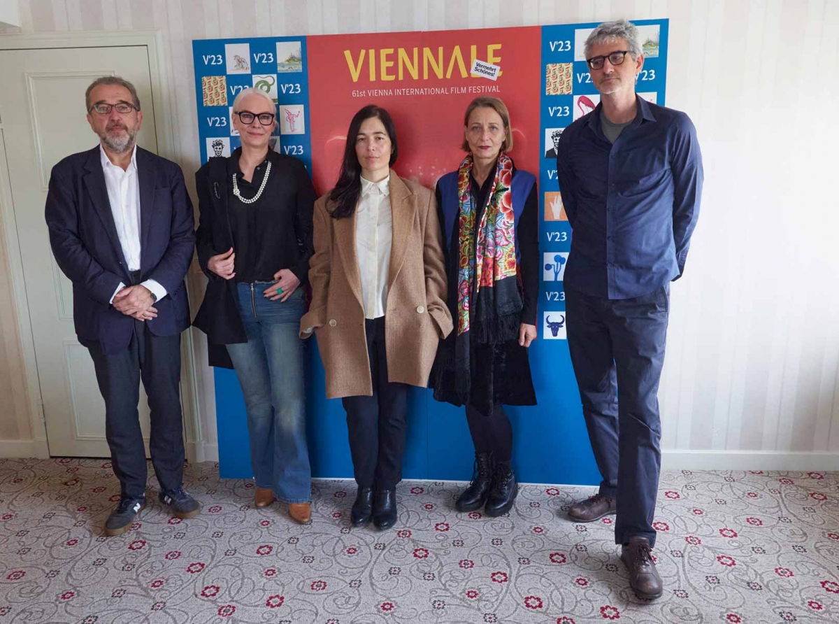 Boris Manner, Silvia Bohrn, Eva Sangiorgi, Ruth Goubran und Nicolas Mahler beim Jurymeeting des ERSTE BANK Vermehrt Schönes! Filmpreis 